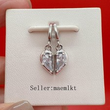 New 925 Sterling Silver Splittable Mother  Daughter Dangle Charm 792643C01