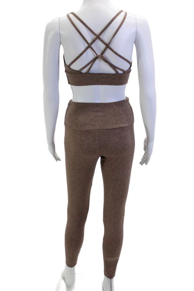 Leggings al tobillo ONZIE para mujer marrón poliéster talla S Foto 3 de 4