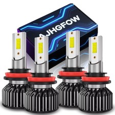 4x Super Bright Combo H9 H11 LED Headlight High Low Beam Bulbs 10000K White Kit