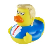 Donald Trump 4" Squeak Rubber Ducks for Jeeps - Floating Baby Shower Bath Toy