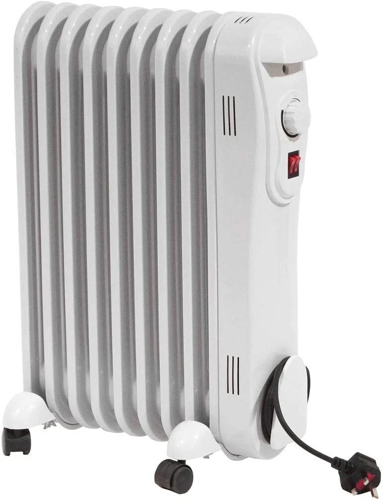 Prem-i-air 1.5KW 7 Fin Portable Oil Filled Radiator Electric Heater | eBay