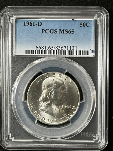 1961-D 50C  Franklin Half Dollar  PCGS MS65    83671131