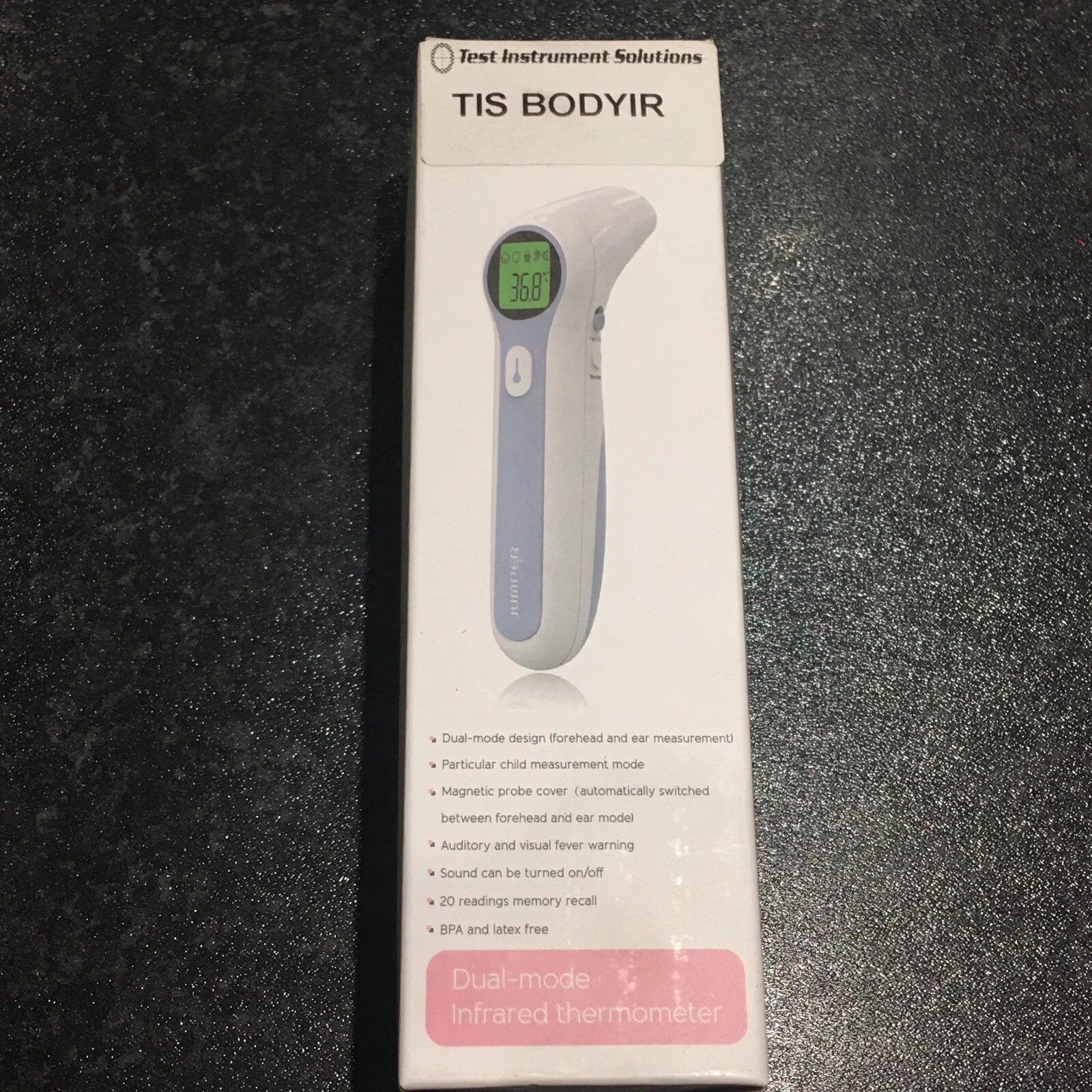 Jumper JPD-FR300 Dual-Mode Infrared Thermometer for Ears and Forehead BNIB