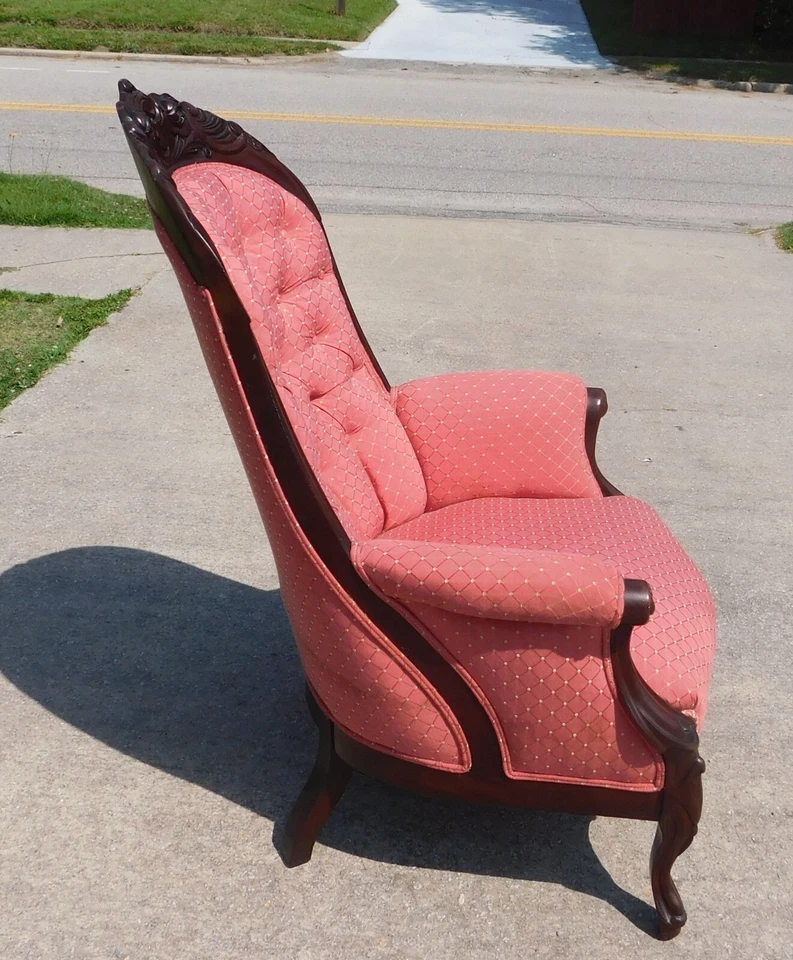 Silla de salón hueca victoriana de nogal para dormir Foto 4 de 4