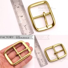 40mm Brass Classic Center Bar Pin Belt Buckle for Leather Belt Fit 1 1/2 Strap