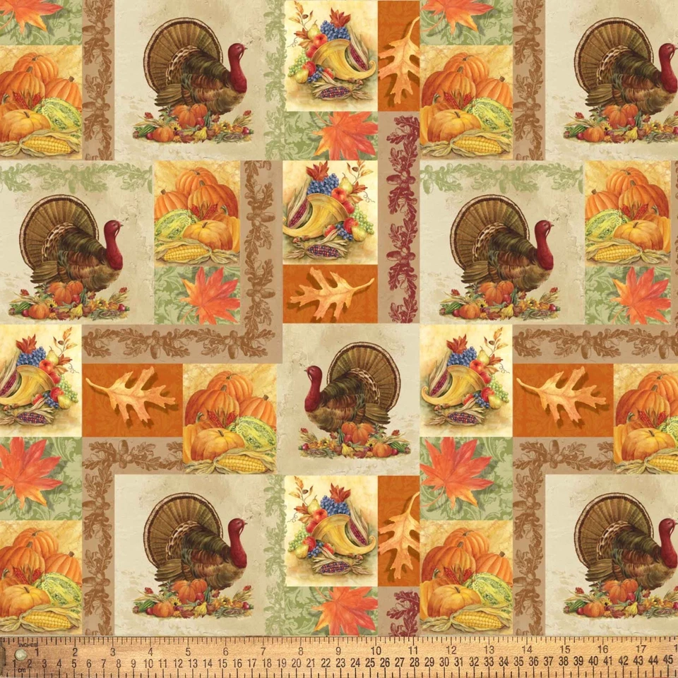 David Textiles 36x44in Cotton Bountiful Thanksgiving Precut Sewing Craft Fabric - Image 3 of 3