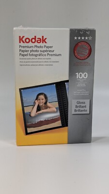 New Kodak Premium Photo Paper 4 x 6 Gloss Finish 100 sheets One Box New Sealed