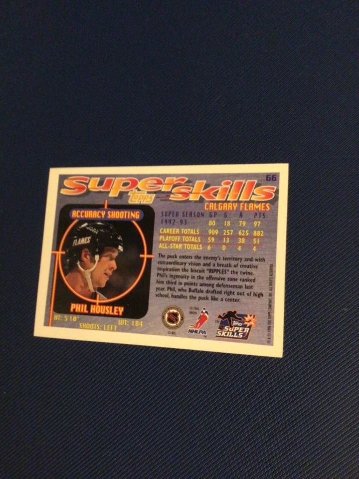 1996 Topps Phil Housley Super Skills Card - Image 2 of 2
