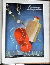 1837 Old Vintage Advertising "TREE FRUIT/CORDIAL CAMPARI" Vintage Advertising