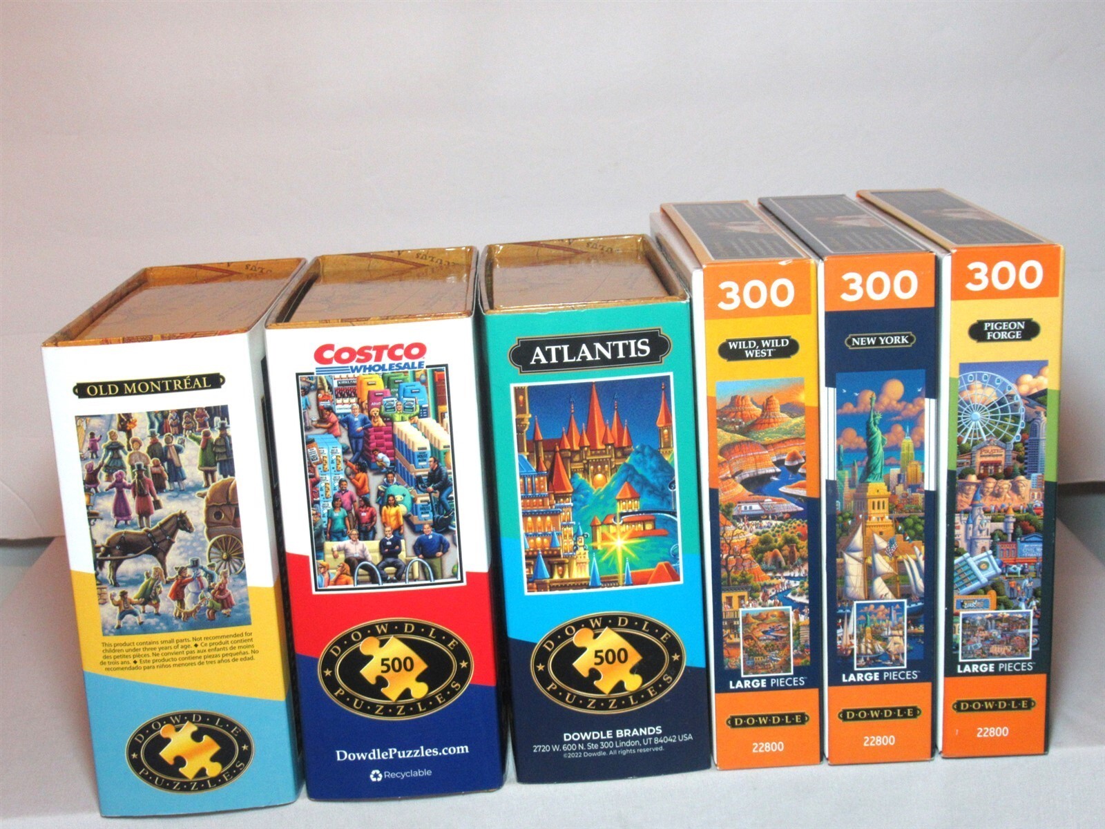 Lot 6 Complete 500 300 Pc Dowdle Jigsaw Puzzles NY Pigeon Wild