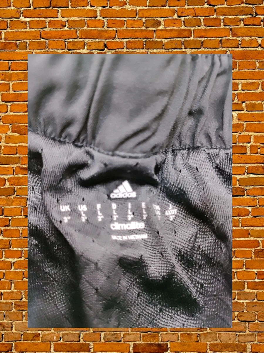 WOMENS ADIDAS SIZE UK 3 BLACK CLIMALITE SPORTS DRAWSTRING WAIST