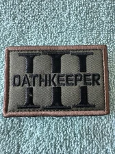 OATHKEEPER 2x3 Embroidered Morale Patch Hook Backing Brand New