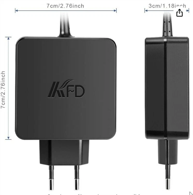 Alimentatore pc ASUS Caricatore per ASUS Zenbook 14 15 Vivobook S14 S15 A512 F54 - Immagine 3 di 3