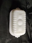 Vintage Hazel Atlas? Milk Glass Half 1/2 Stick Covered Butter Dish Mid Century