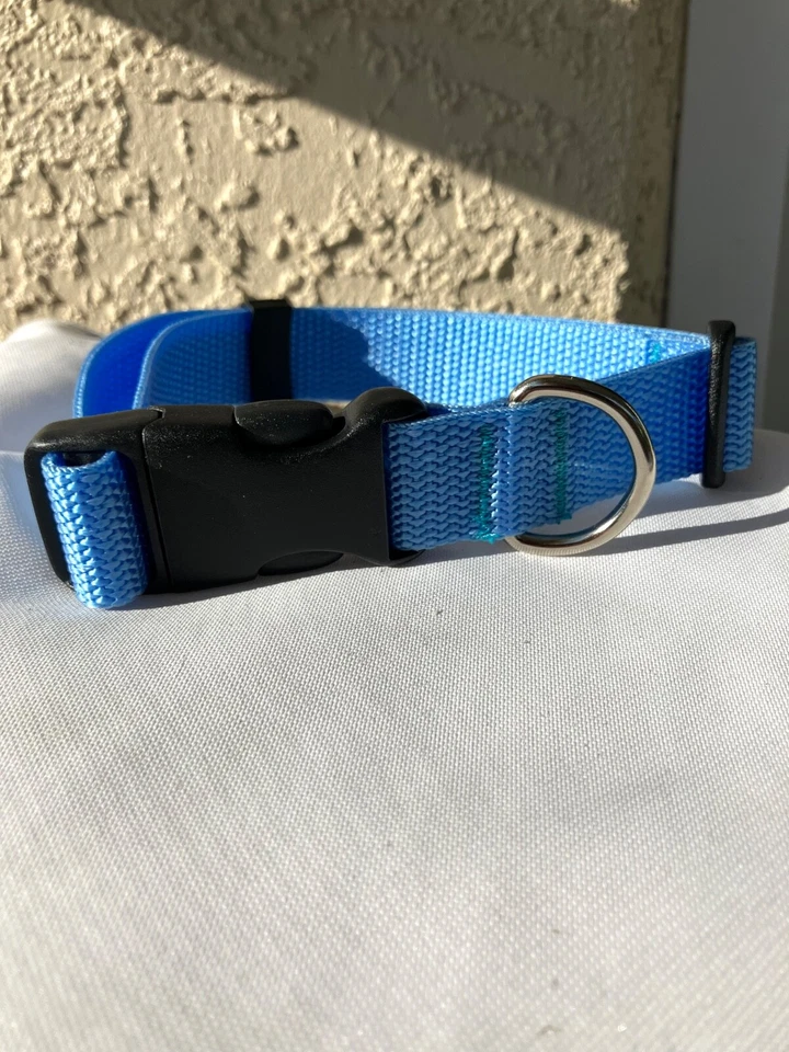 Paquete de 10 collares para perros a granel mediano azul bebé hecho en Estados Unidos refugios criadores veterinarios rescates Foto 2 de 3