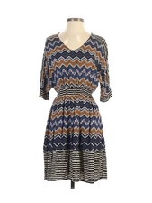 Altar'd State Shift Dress Womens Small Chevron Striped Boho Print