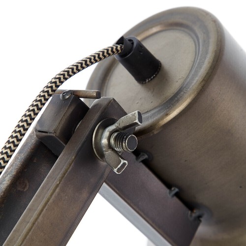 Brilliant 99037/46 Hardwork Tisch Leuchte Metall/Glas schwarz stahl Lese Lampe - Bild 9 von 10