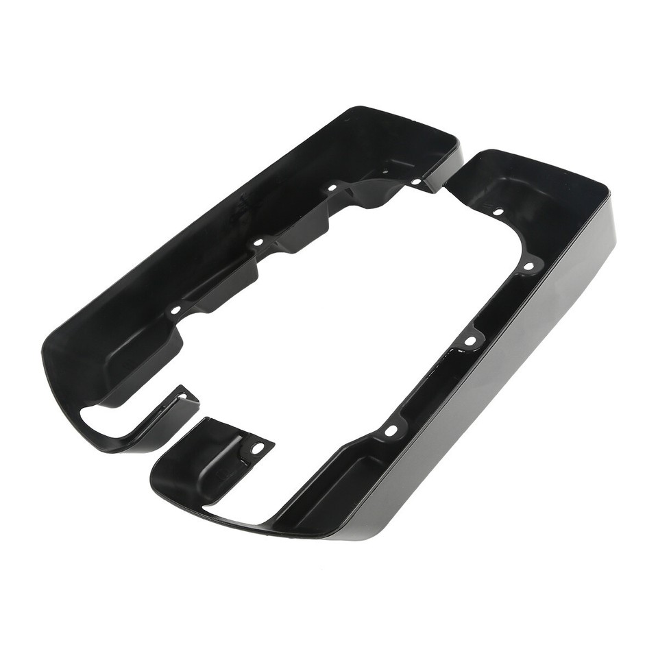 4-Piece Hard Stretched Saddlebag Extensions For Harley Touring Road King 2014-Up - Black ABS Plastic By TCMT