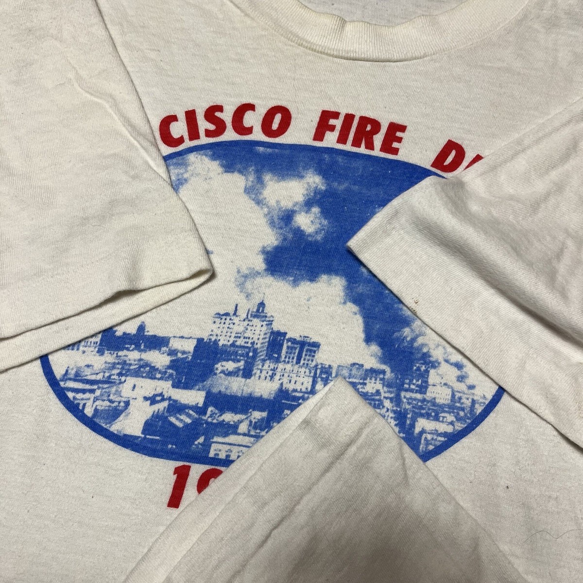 Vintage 70s 80s San Francisco Fire Department 1906 Earthquake T 