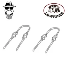 (2) Original Lowrider 16" Double Square TWISTED CAGE Fender Brace Chrome Bicycle