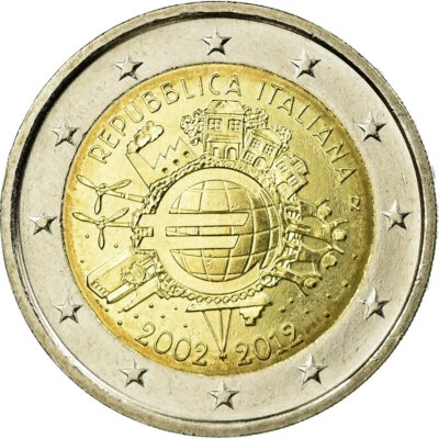 [#735359] Italie, 2 Euro, 10 ans de l'Euro, 2012, SUP, Bi-Metallic, KM:350 - Photo 1/2