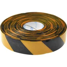 PRO-SAFE 2" x 100' PVC Floor & Egress Tape 50 mil, Black & Yellow, Striped, G...
