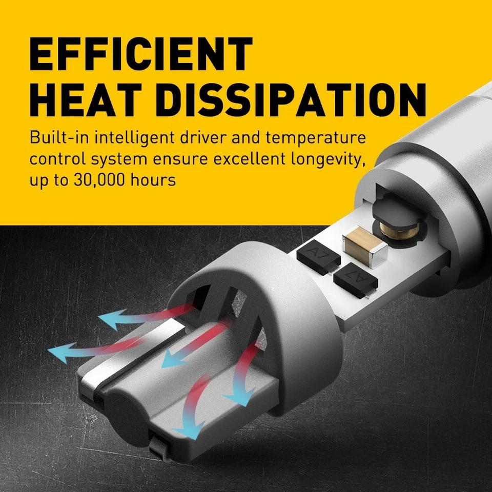 2X T10 194 168 2825 Blanco LED Placa Marcador Lateral Luz Interior Bombillas Foto 3 de 4