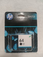 GENUINE HP 64 Black Ink Cartridge N9J90AN 140 - NEW/SEALED - 05/2023