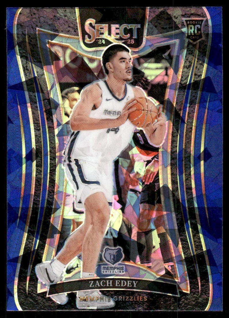 2024-25 Select Basketball - Zach Edey RC - Mezzanine Level Blue Ice Prizm - 391