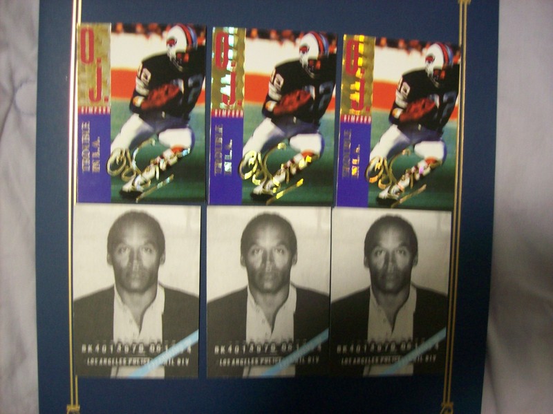 1994 CELEBRITIES O.J. SIMPSON WITH GOLD SIMULATED AUTO'S X 6"TROUBLE IN L.A.