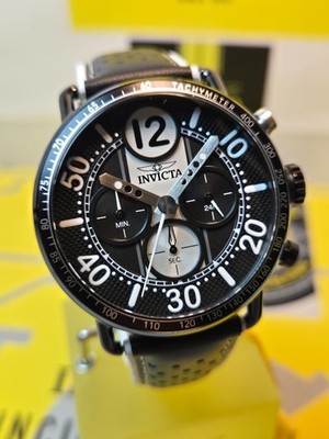 Invicta Racing Men's Watch 44mm Watch White & Black with Black Bezel NEW!