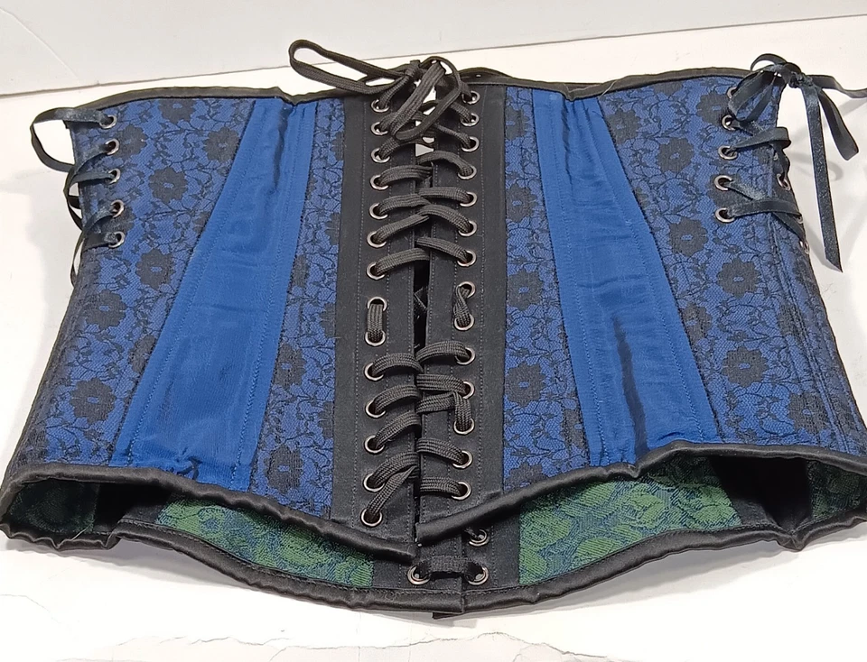 Swan Lace Reversible Underbust Corset Renaissance Fair Artisan Made Gently Worn - Image 2 of 4