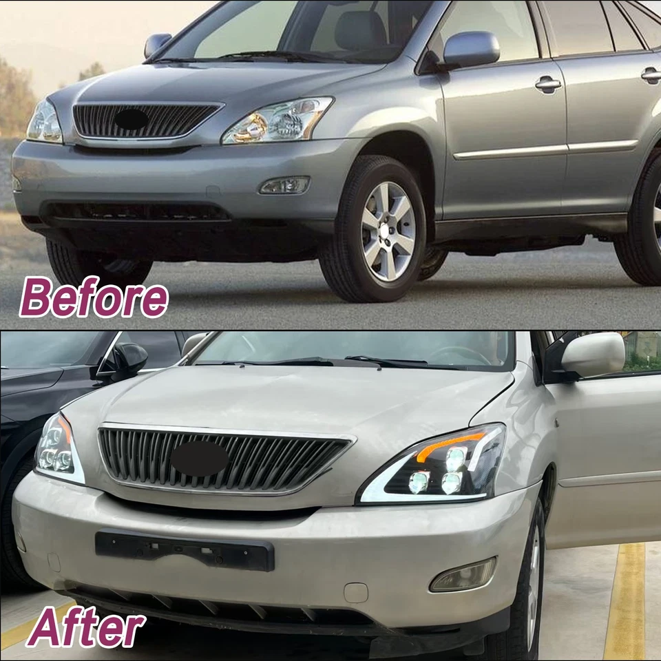 LED Headlight For Lexus RX330 RX350 RX400h 2003-09 Headlamp Assembly Left&Right Foto 4 de 4