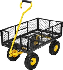 VIVOHOME Heavy Duty 880 Lbs Capacity Mesh Steel Garden Cart Folding Utility