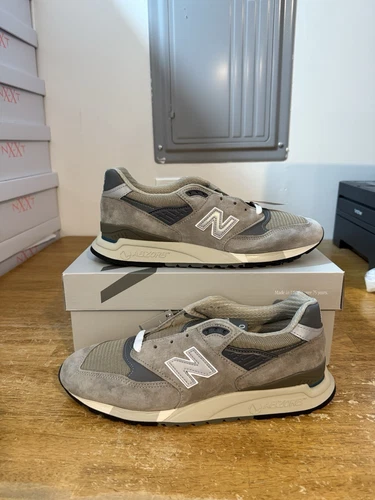 Men's Size 7-13 New Balance 998 Core MiUSA Made in USA Grey Silver U998GR