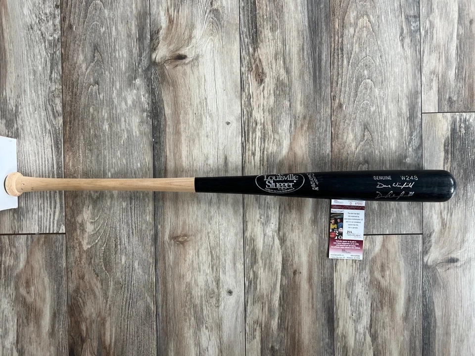 Dave Winfield Signed Louisville Slugger Name Engraved Black Bat W248 AUTO JSA - Image 4 of 4