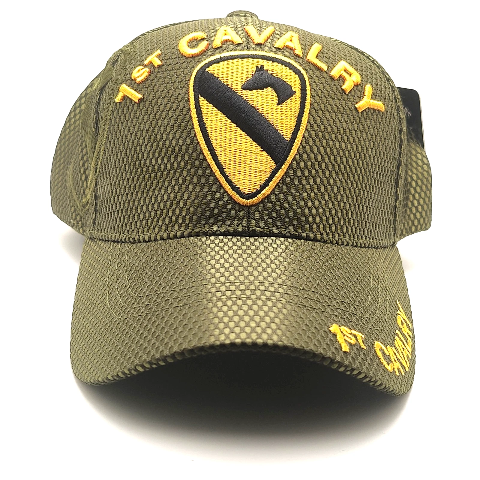 1st Calvary Division Military Green micro mesh breathable baseball cap new