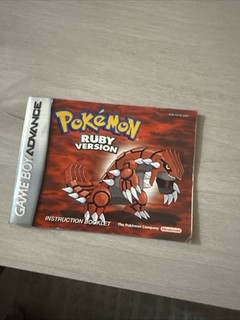 Pokemon Ruby Version (Game Boy Advance 2002) GBA Instruction Booklet Manual ONLY
