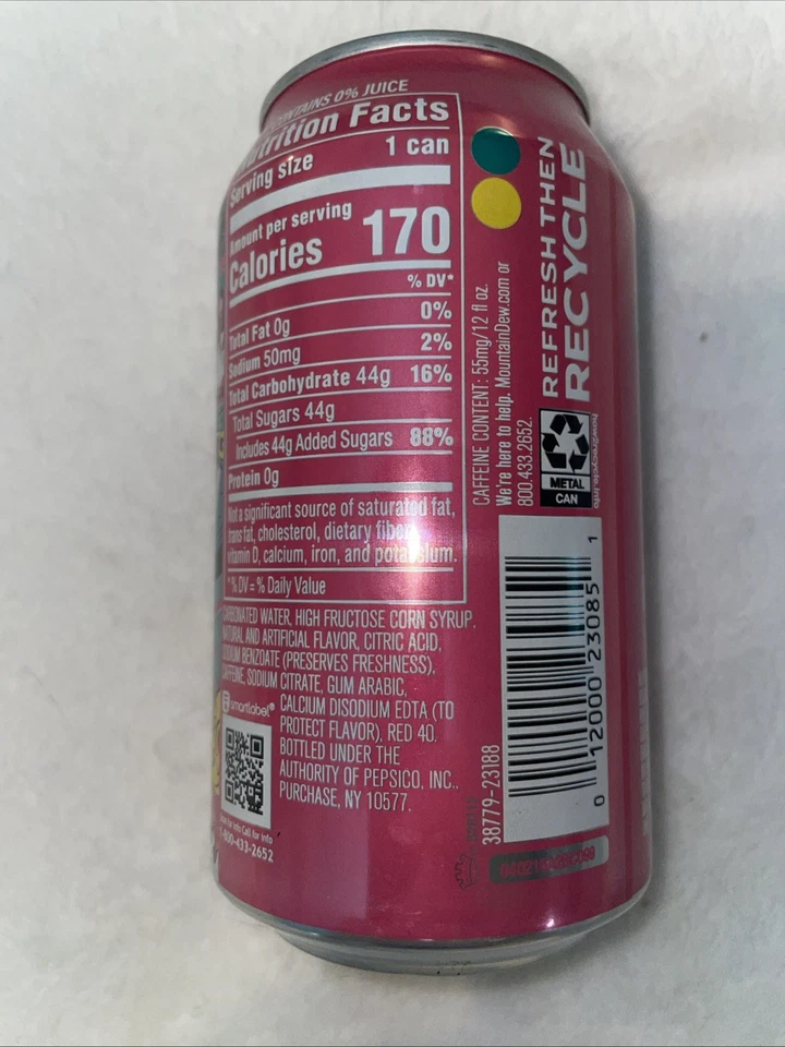 Limited Edition, Mountain Dew Baja Point Break Punch 12 Oz Can Unopened A+ Condi - Image 4 of 4