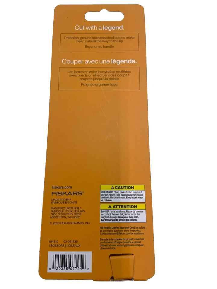 FISKARS Scissors, Right-handed, 8-in. 194510 NEW/ FREE SHIP🔥 - Image 2 of 2