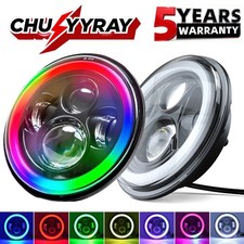 2pc 7 Led Headlights Rgb Rainbow Halo For Nissan Patrol Mq Gq Y60 Ford Maverick 2pc 7 Led Headlights Rgb Rainbow Halo For Nissan Patrol Mq Gq Y60 Ford Maverick