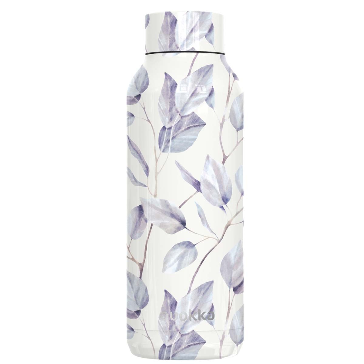Flacon isotherme 510ml Quokka pour bureau et randonnée gourde fleurs gris