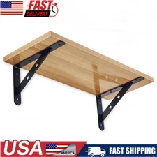 2PCS 6in Metal Shelf Bracket L Shape Thickened Corner  Shelf Right Angle Bracket