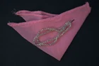Vintage Barbie Solo in the Spotlight Crystal Bead Choker Necklace + Pink Scarf