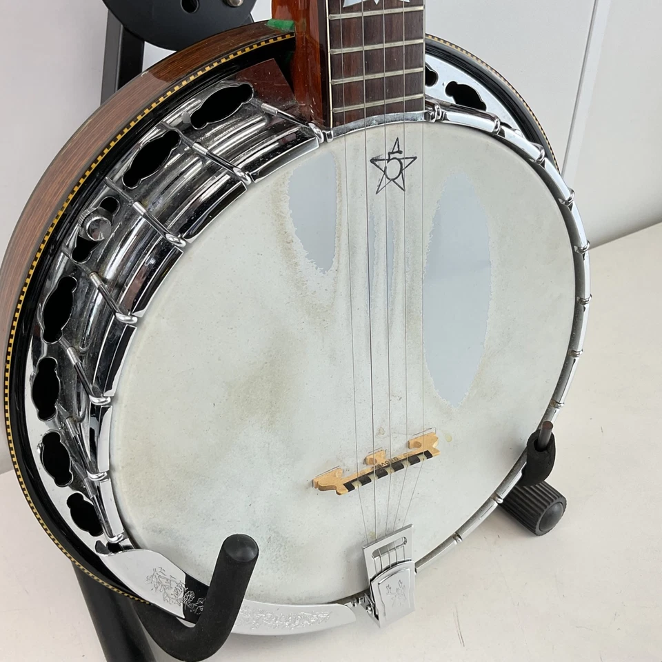 Alvarez 1970's Minstrel 5 String Bowtie Resonator Banjo w/ Hardcase (L) S#563 - Image 2 of 4