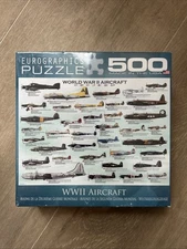 Eurographics 500 Piece Puzzle WORLD WAR II AIRCRAFT Sealed