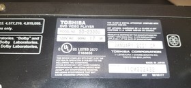 Toshiba  SD-2300U DVD Player EB-18584