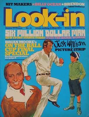 LOOK-IN MAGAZINE 21 MAY 1977 . SIX MILLION DOLLAR MAN JUST WILLIAM FRONT COVER