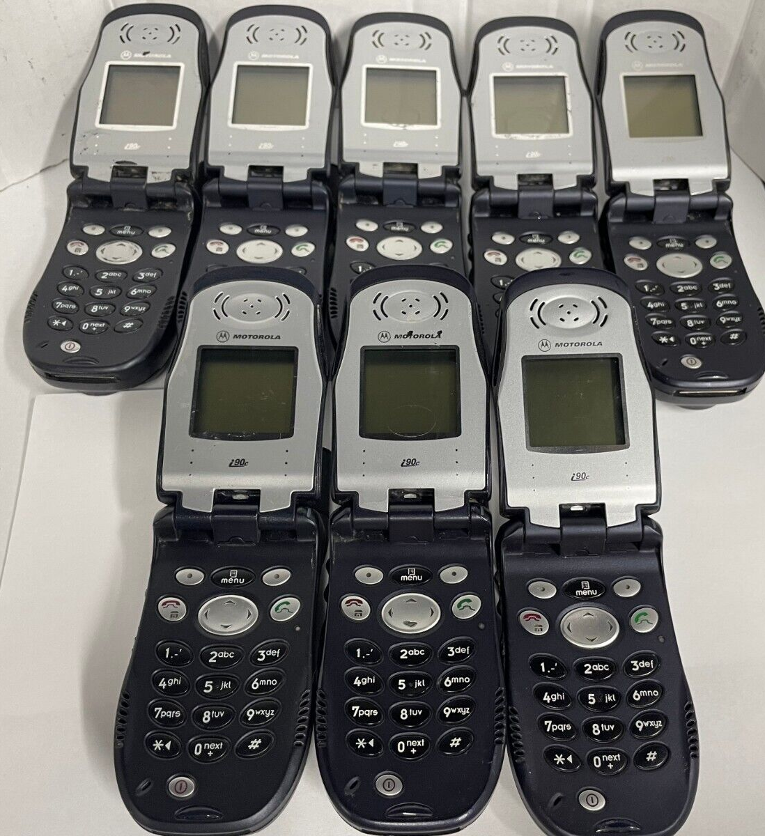 Lot of 8 Motorola Nextel i90c i Series Cellular Cell Flip Phones Untested eBay