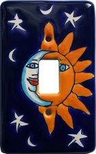 TalaMex Mexican Ceramic Wall Plate Eclipse Outlet Switch Plate
